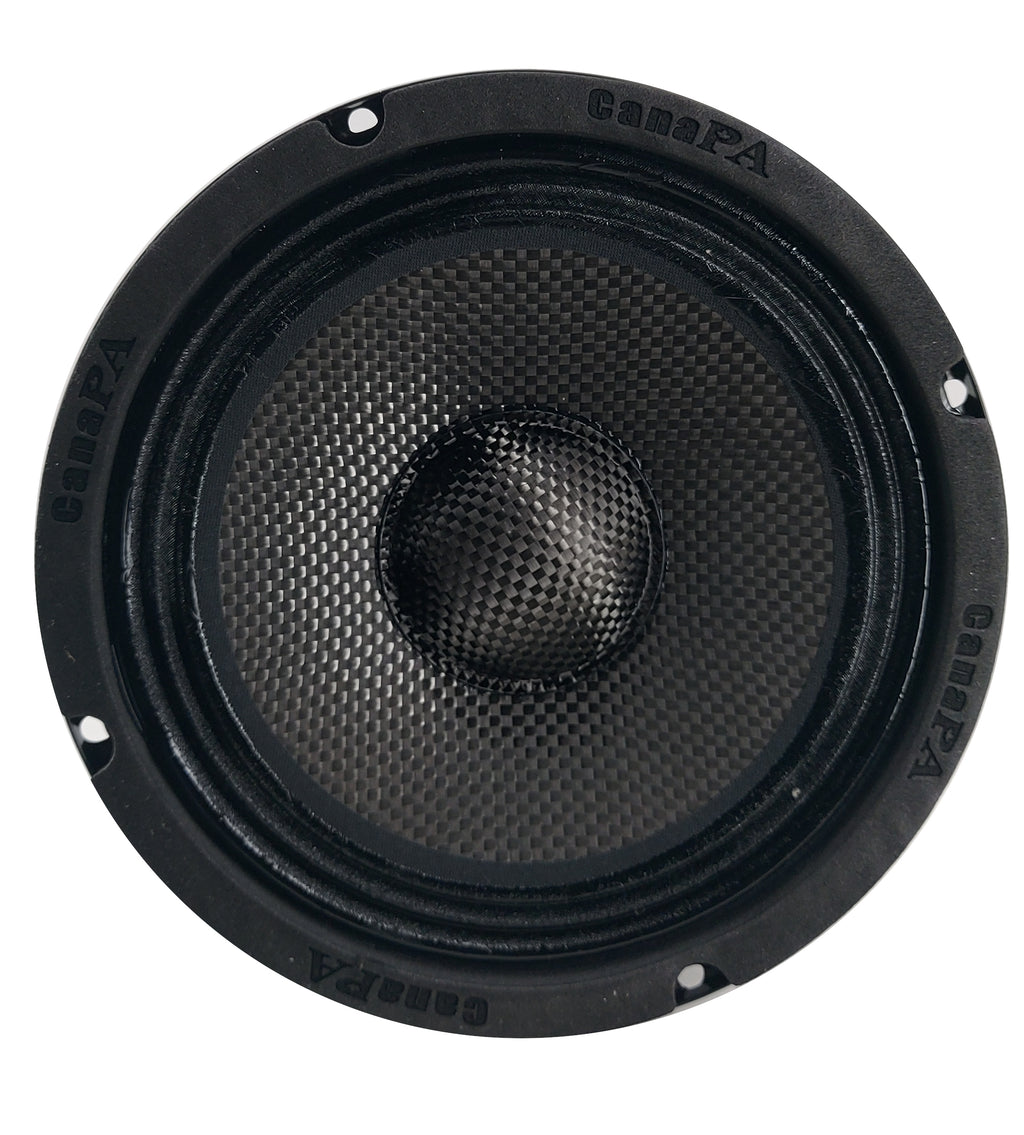 CanaPA 6SM100CF 6.5" Shallow Mount 100W RMS Carbon Fiber Speaker